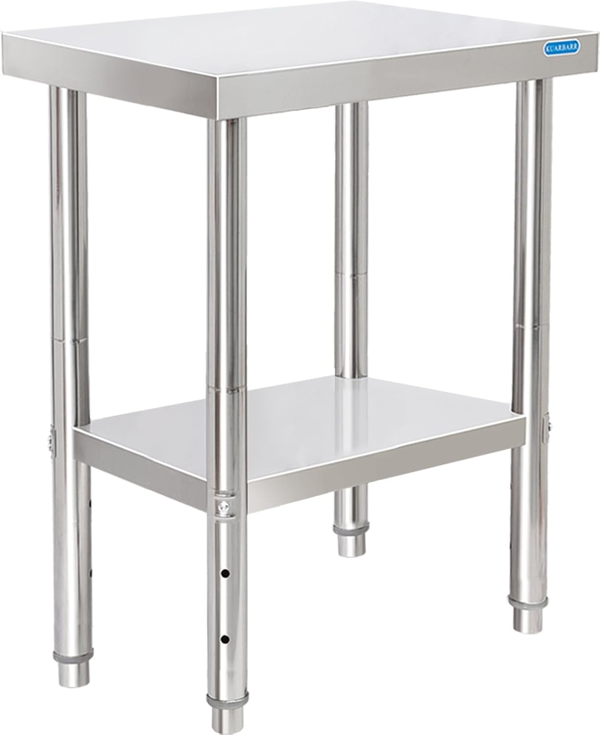 18x24-Inch Stainless Steel Commercial Kitchen Prep & Work Table with Adjustable Undershelf NSF Zevon