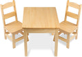Premium Solid Wood Kids Table and 2 Chairs Set for Toddler Playroom & Montessori Classroom Ages 3+ Zevon