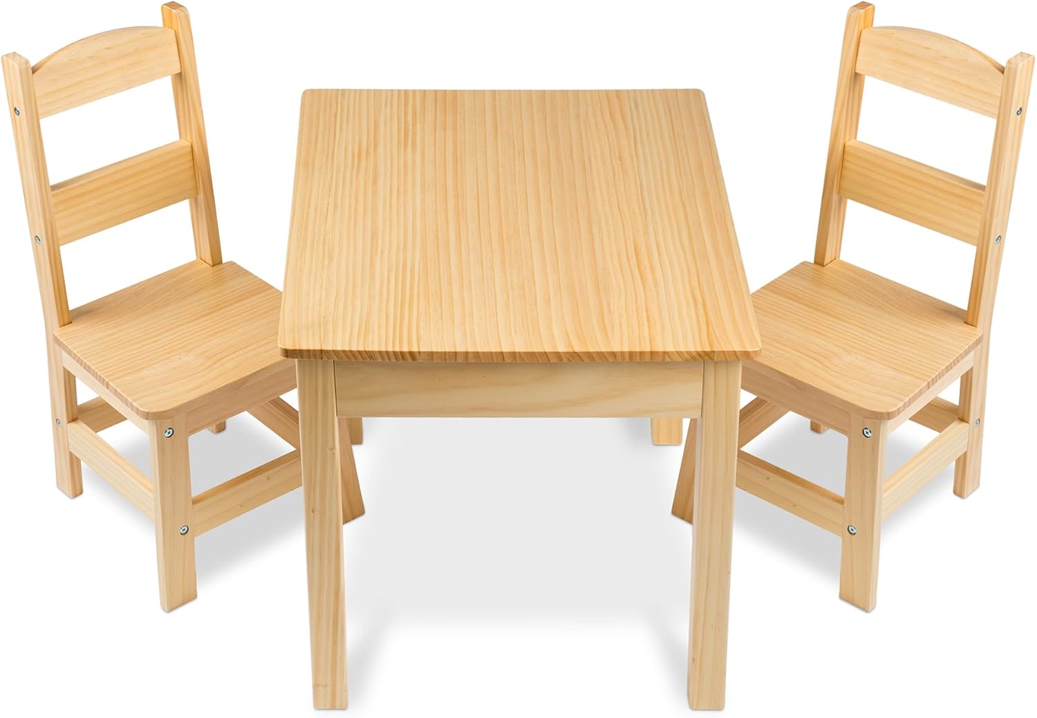 Premium Solid Wood Kids Table and 2 Chairs Set for Toddler Playroom & Montessori Classroom Ages 3+ Zevon