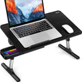 LT05 Adjustable Portable Laptop Lap Desk Foldable Standing Bed Tray for Sofa Reading & Writing Medium Black Zevon